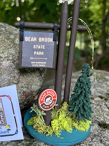 Handmade Bear Brook Ornament